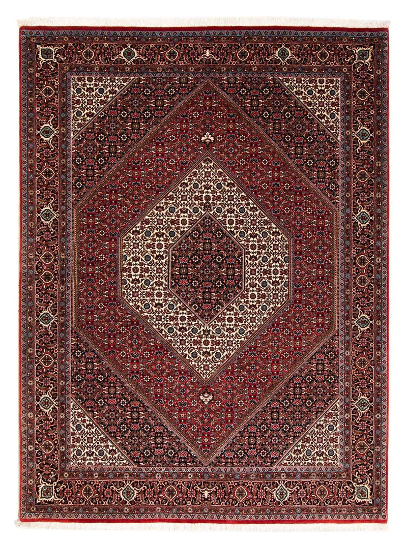 Tapis persan - Bidjar - 245 x 172 cm - rouge foncé