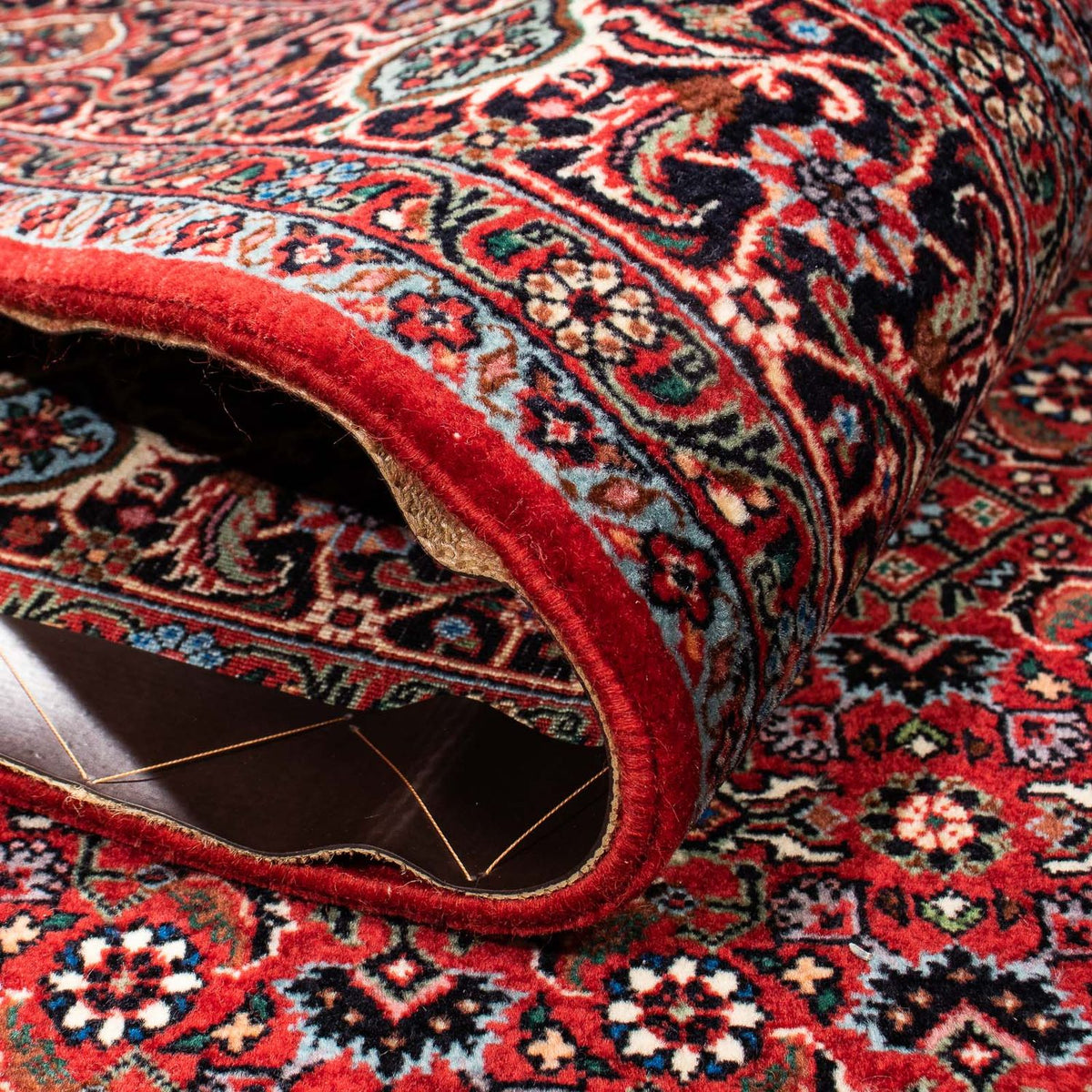 Tapis persan - Bidjar - 245 x 172 cm - rouge foncé