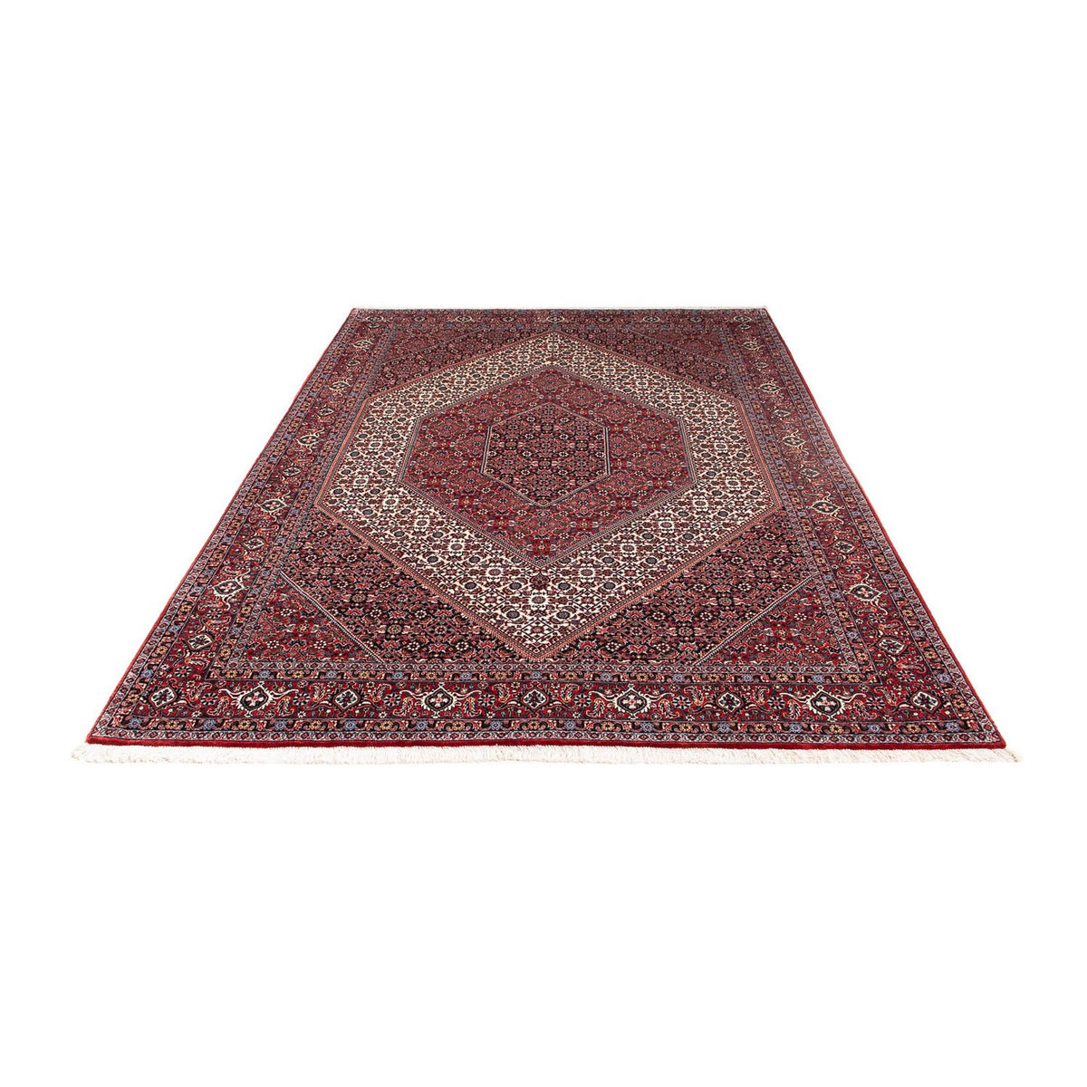Tapis persan - Bidjar - 241 x 170 cm - rouge foncé