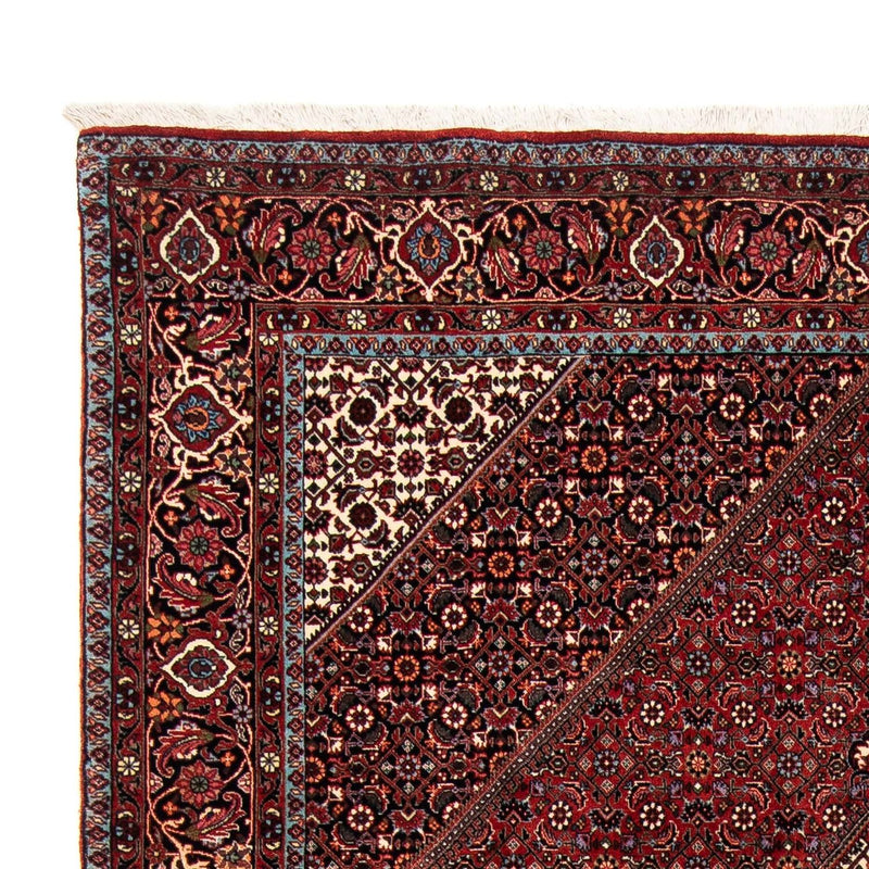 Tapis persan - Bidjar - 254 x 174 cm - rouge foncé
