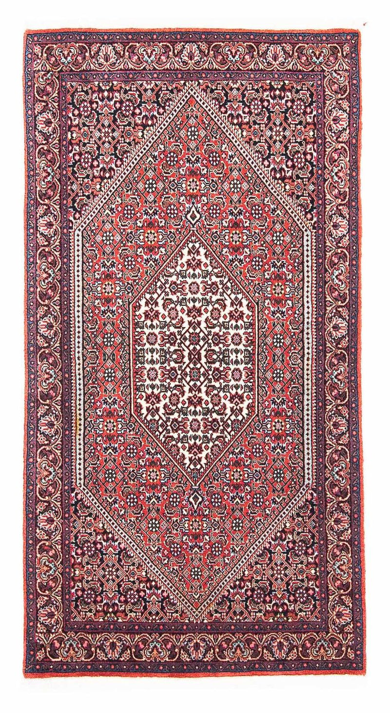 Tapis persan - Bidjar - 135 x 72 cm - rouge clair