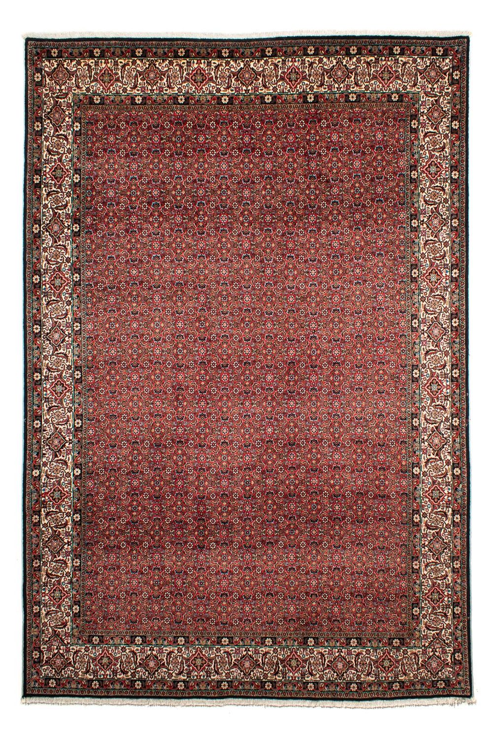 Tapis persan - Bidjar - 307 x 208 cm - rouge foncé
