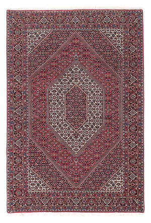 Tapis persan - Bidjar - 206 x 132 cm - rouge foncé