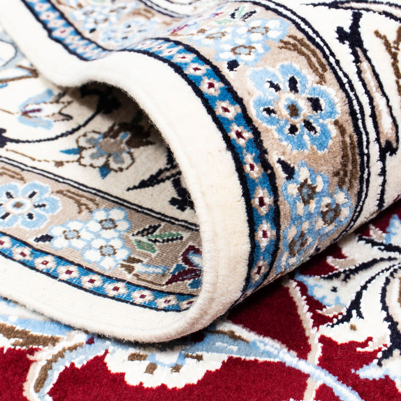 Tapis persan - Nain - Royal - 288 x 202 cm - rouge foncé