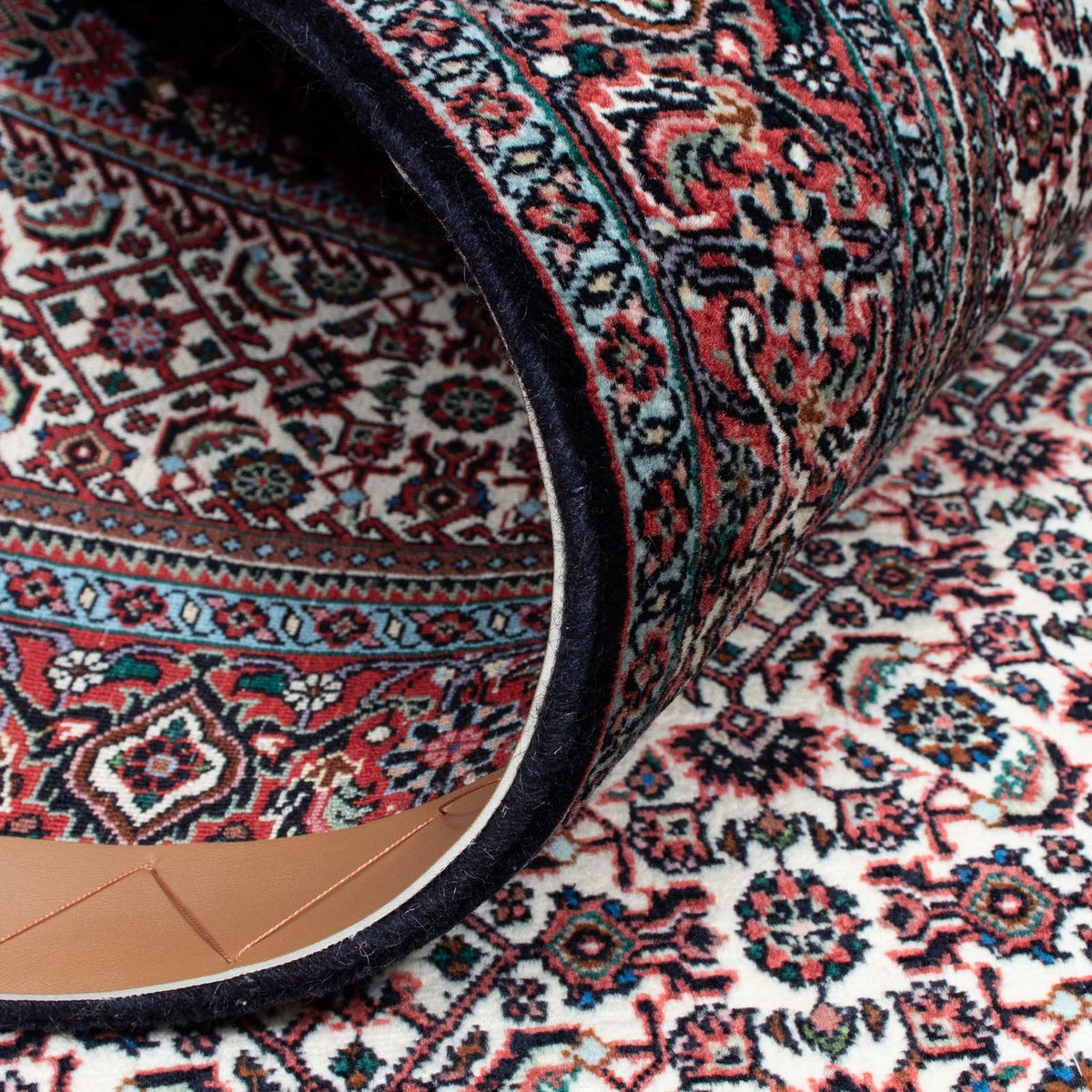 Tapis de couloir Tapis persan - Bidjar - 221 x 128 cm - beige