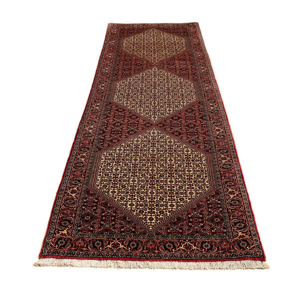 Tapis de couloir Tapis persan - Bidjar - 308 x 85 cm - multicolore