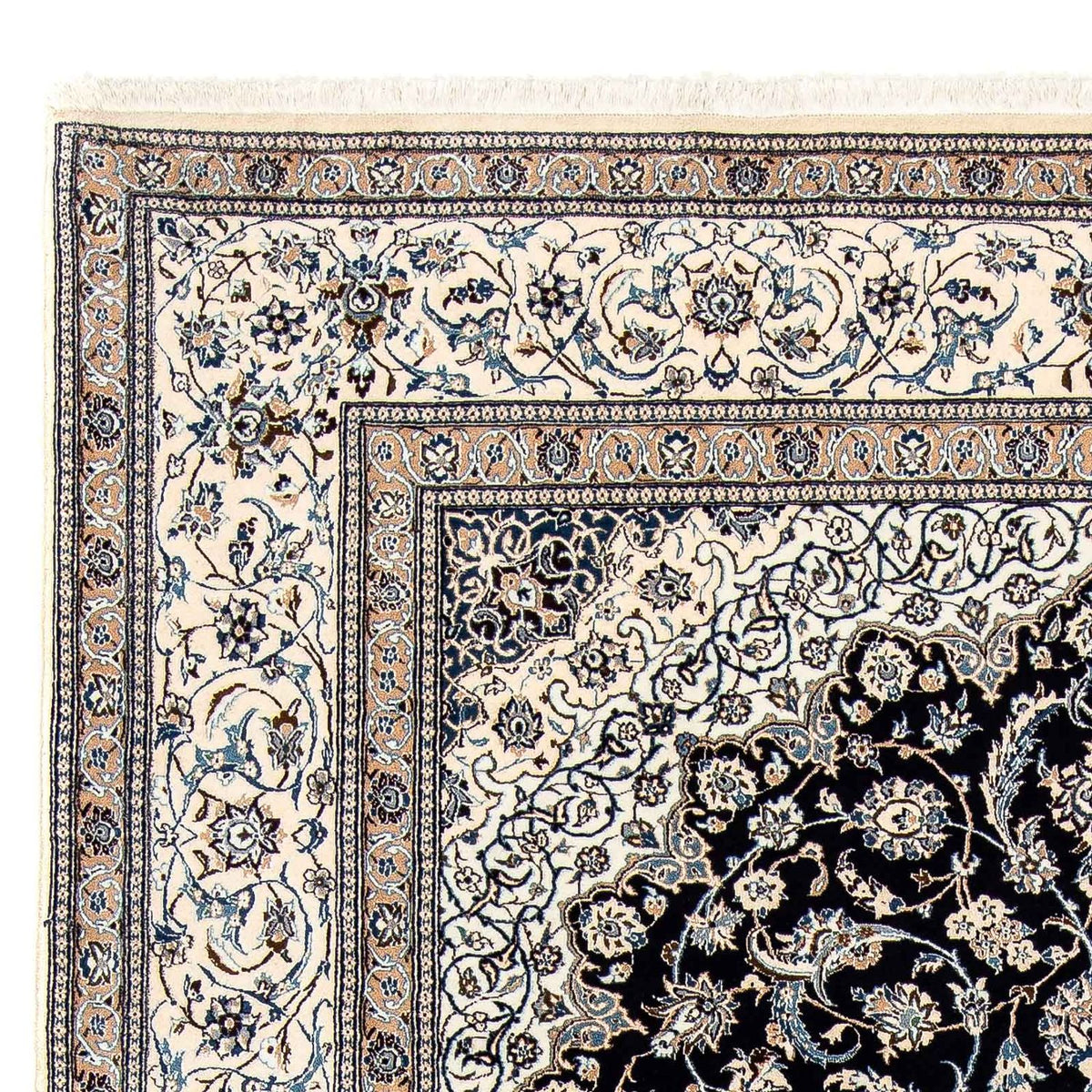 Tapis persan - Nain - Premium - 301 x 201 cm - bleu foncé