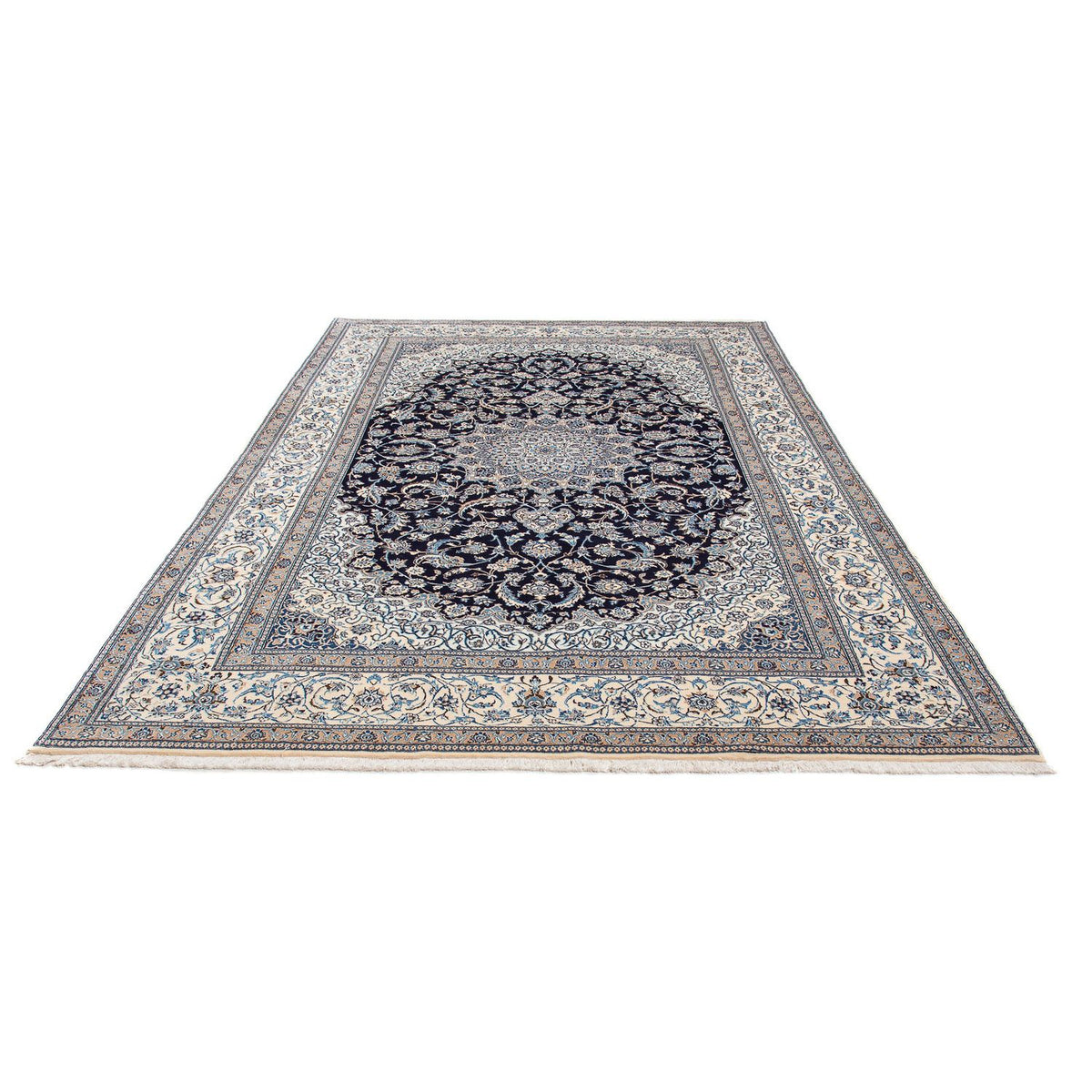 Tapis persan - Nain - Premium - 301 x 201 cm - bleu foncé