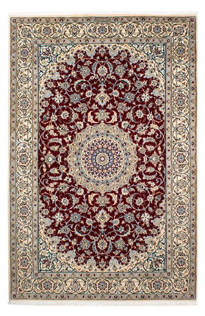 Tapis persan - Nain - Royal - 242 x 155 cm - rouge foncé