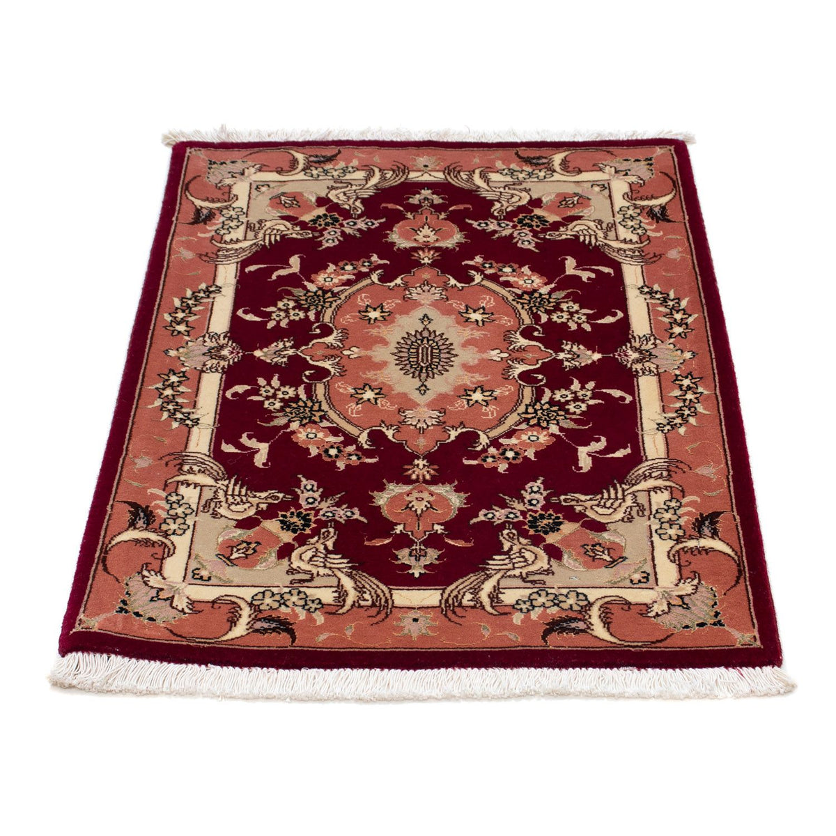 Tapis persan - Tabriz - Royal - 85 x 61 cm - rouge foncé