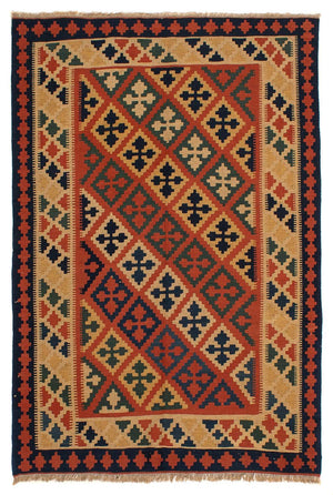 Tapis Kelim - Oriental - 200 x 154 cm - marron