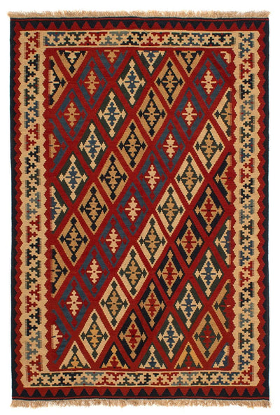 Kilim de Fars 154x209cm - rouge foncé