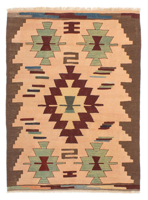 Tapis Kelim - Oriental - 158 x 120 cm - marron clair