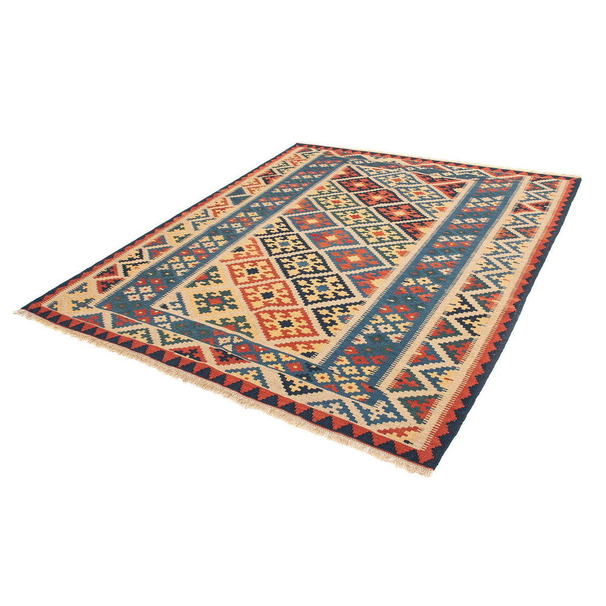 Tapis Kelim - Oriental - 203 x 158 cm - multicolore