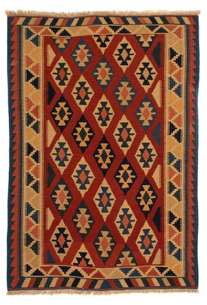 Tapis Kelim - Oriental - 200 x 153 cm - rouille