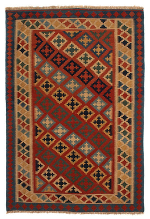 Tapis Kelim - Oriental - 210 x 158 cm - multicolore