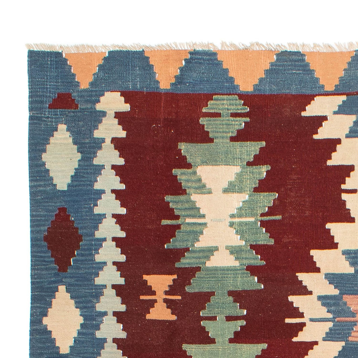 Tapis Kelim - Oriental - 265 x 190 cm - rouge foncé