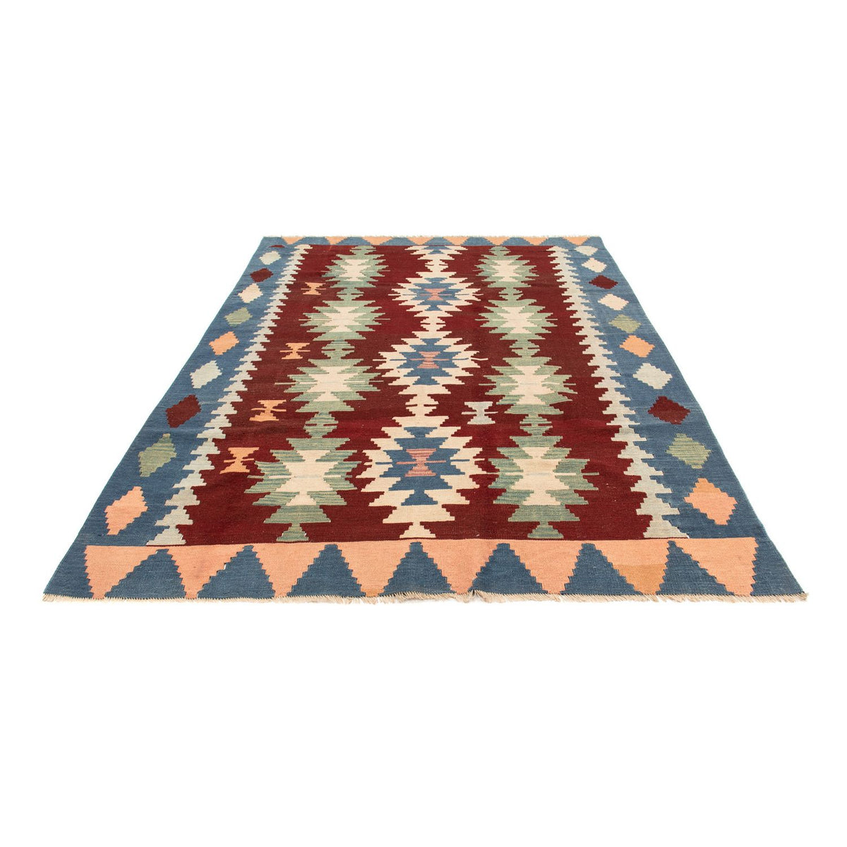 Tapis Kelim - Oriental - 265 x 190 cm - rouge foncé