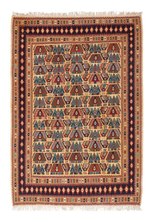 Tapis Kelim - Oriental - 158 x 108 cm - marron clair