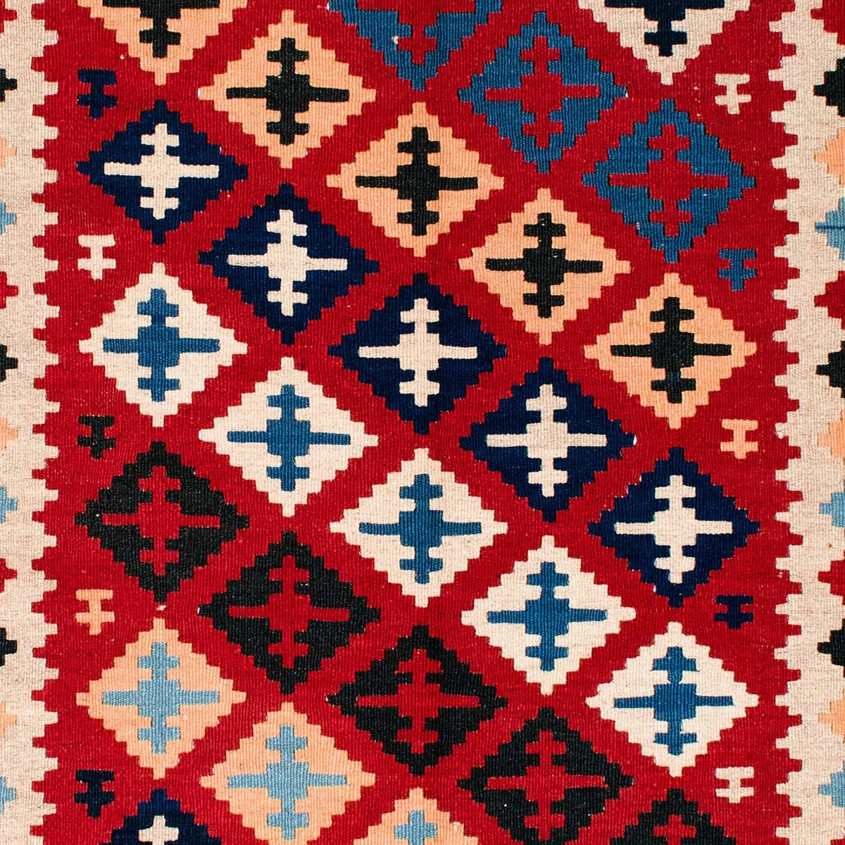 Tapis Kelim - Oriental - 202 x 153 cm - rouge