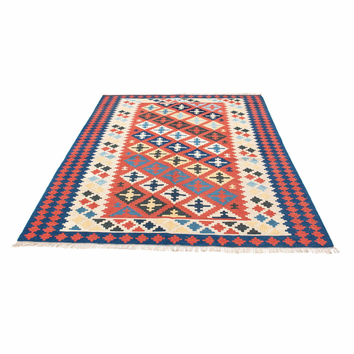 Tapis Kelim - Oriental - 202 x 153 cm - rouge