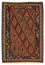 Tapis Kelim - Oriental - 213 x 165 cm - rouge foncé