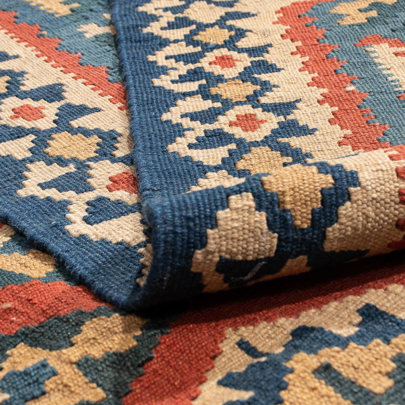 Tapis Kelim - Oriental - 213 x 165 cm - rouge foncé