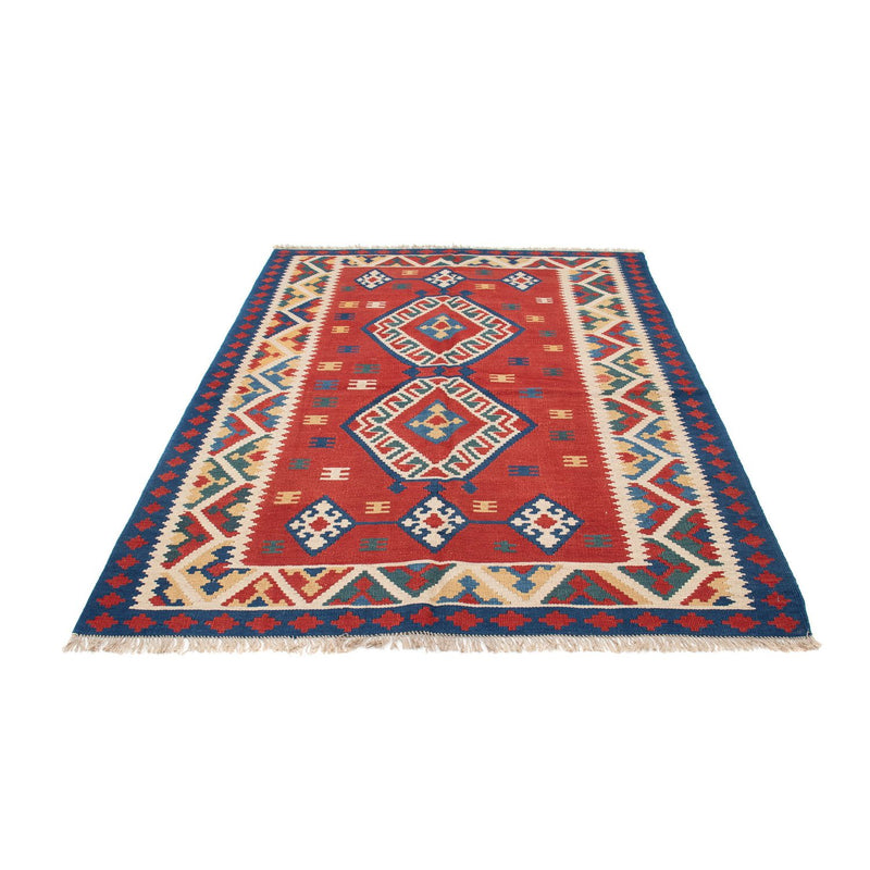 Tapis Kelim - Oriental - 222 x 146 cm - rouge foncé