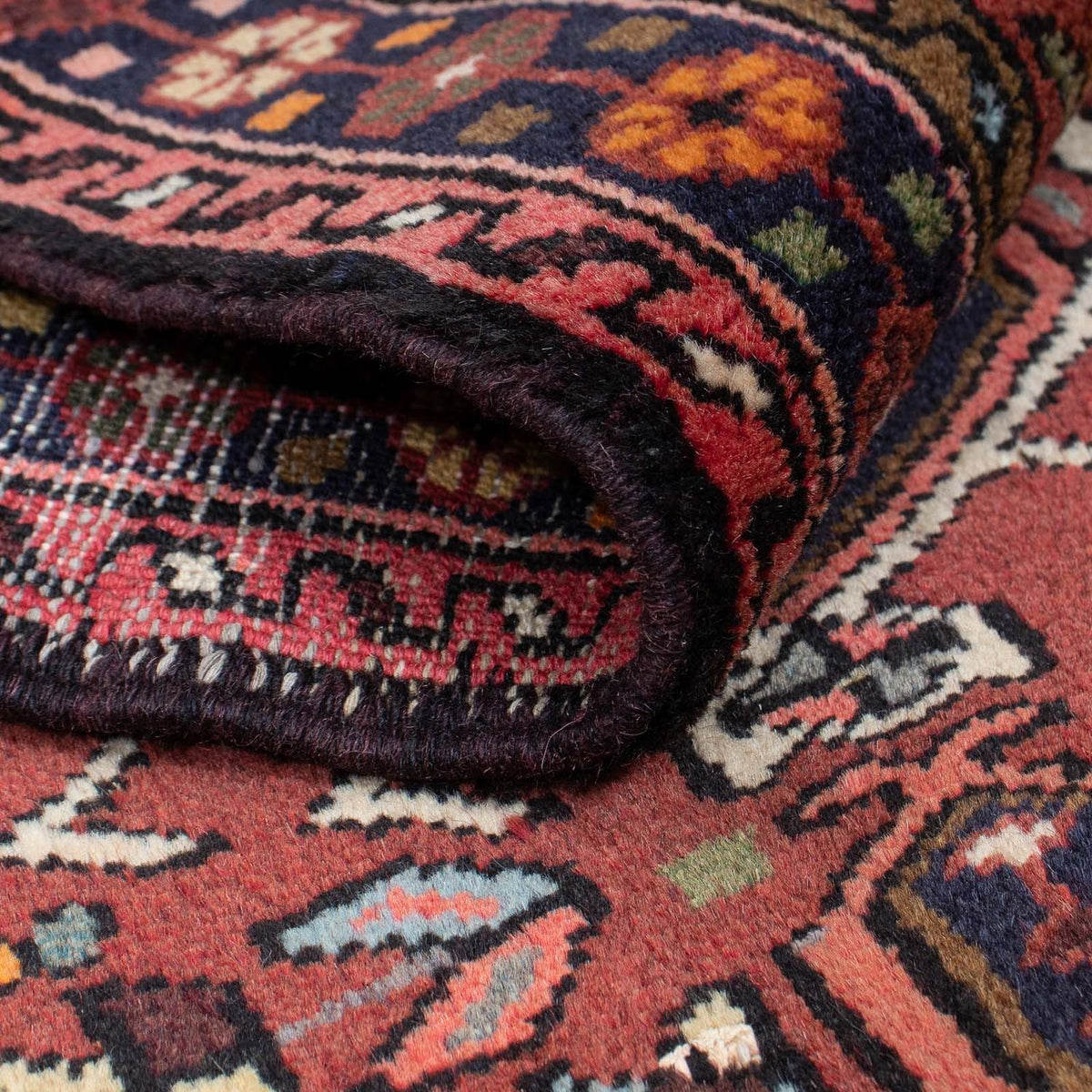 Tapis de couloir Tapis persan - Nomadic - 297 x 79 cm - rouge foncé