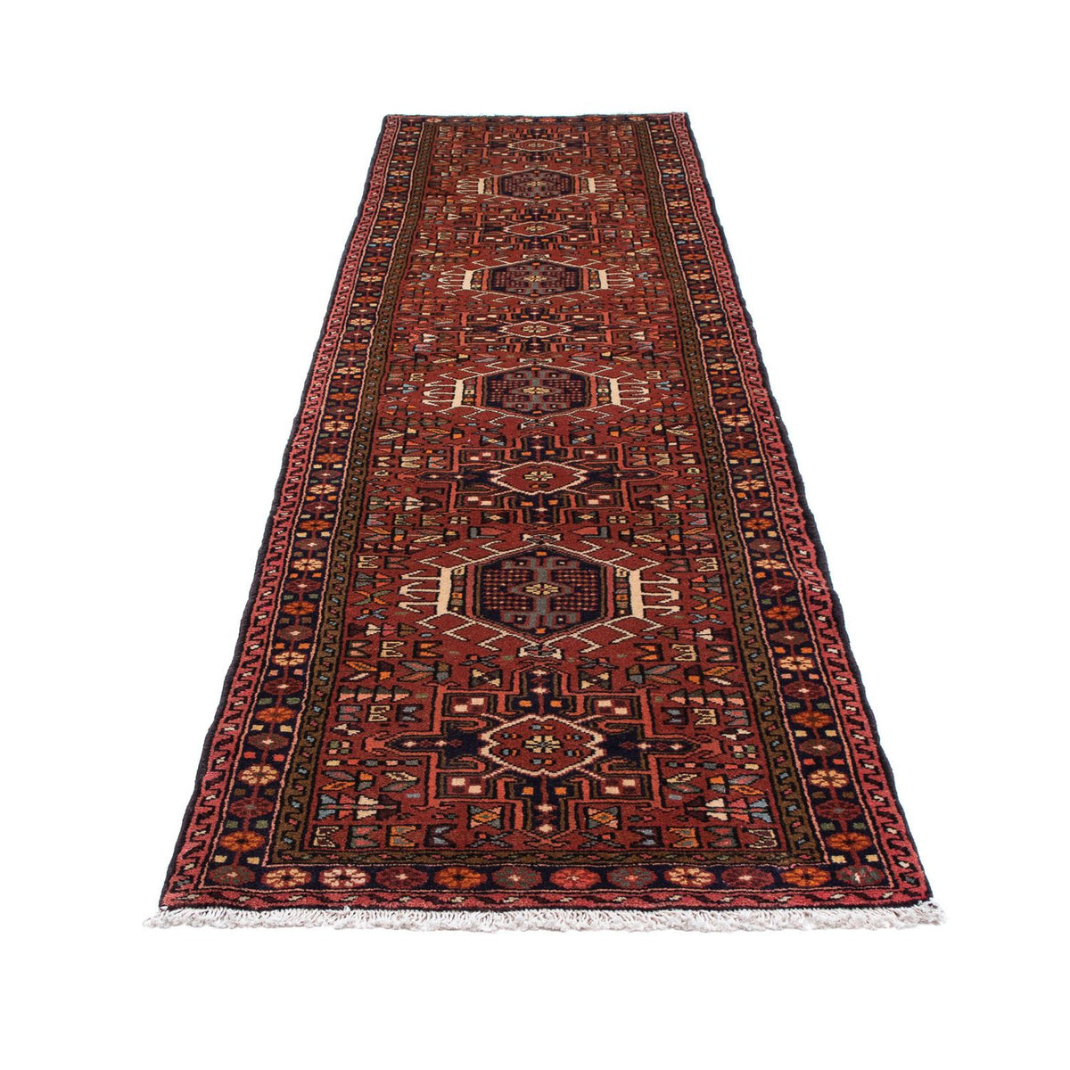 Tapis de couloir Tapis persan - Nomadic - 297 x 79 cm - rouge foncé