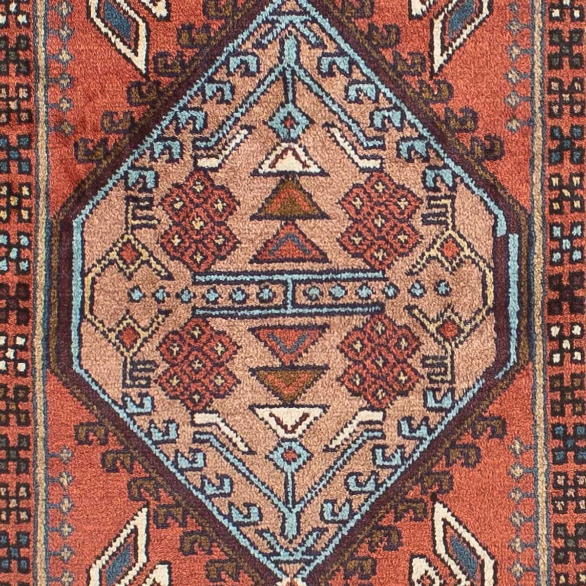 Tapis de couloir Tapis persan - Nomadic - 282 x 68 cm - rouille