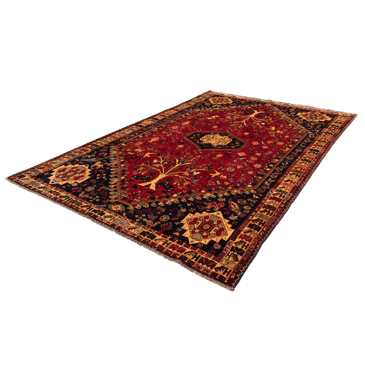 Tapis persan - Nomadic - 310 x 201 cm - rouge foncé