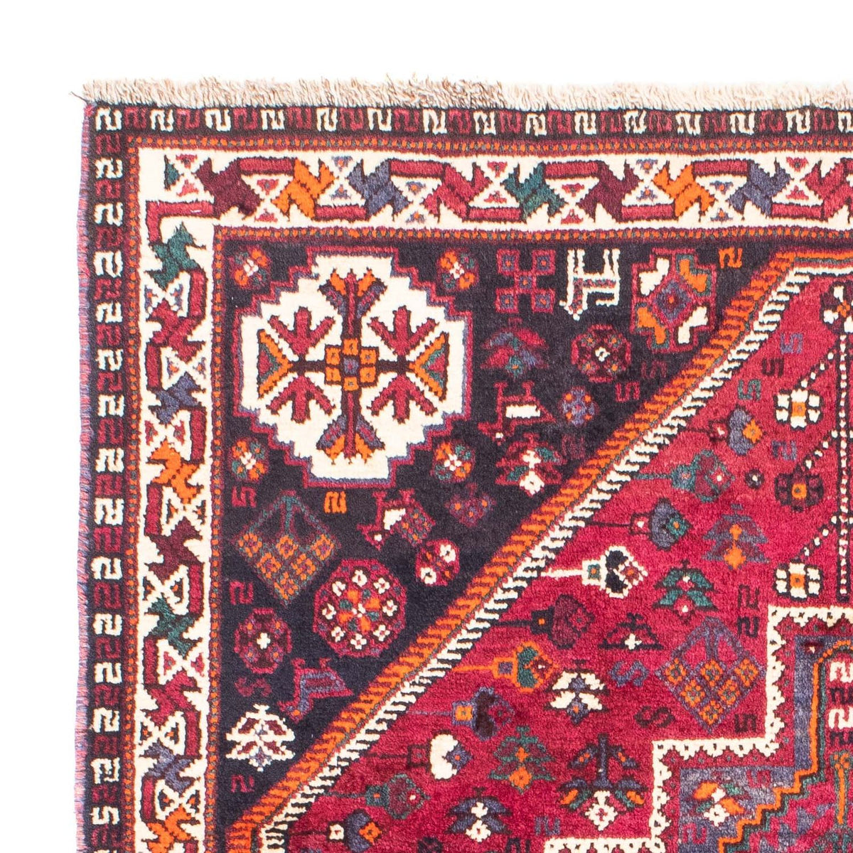 Tapis persan - Nomadic - 153 x 118 cm - rouge foncé