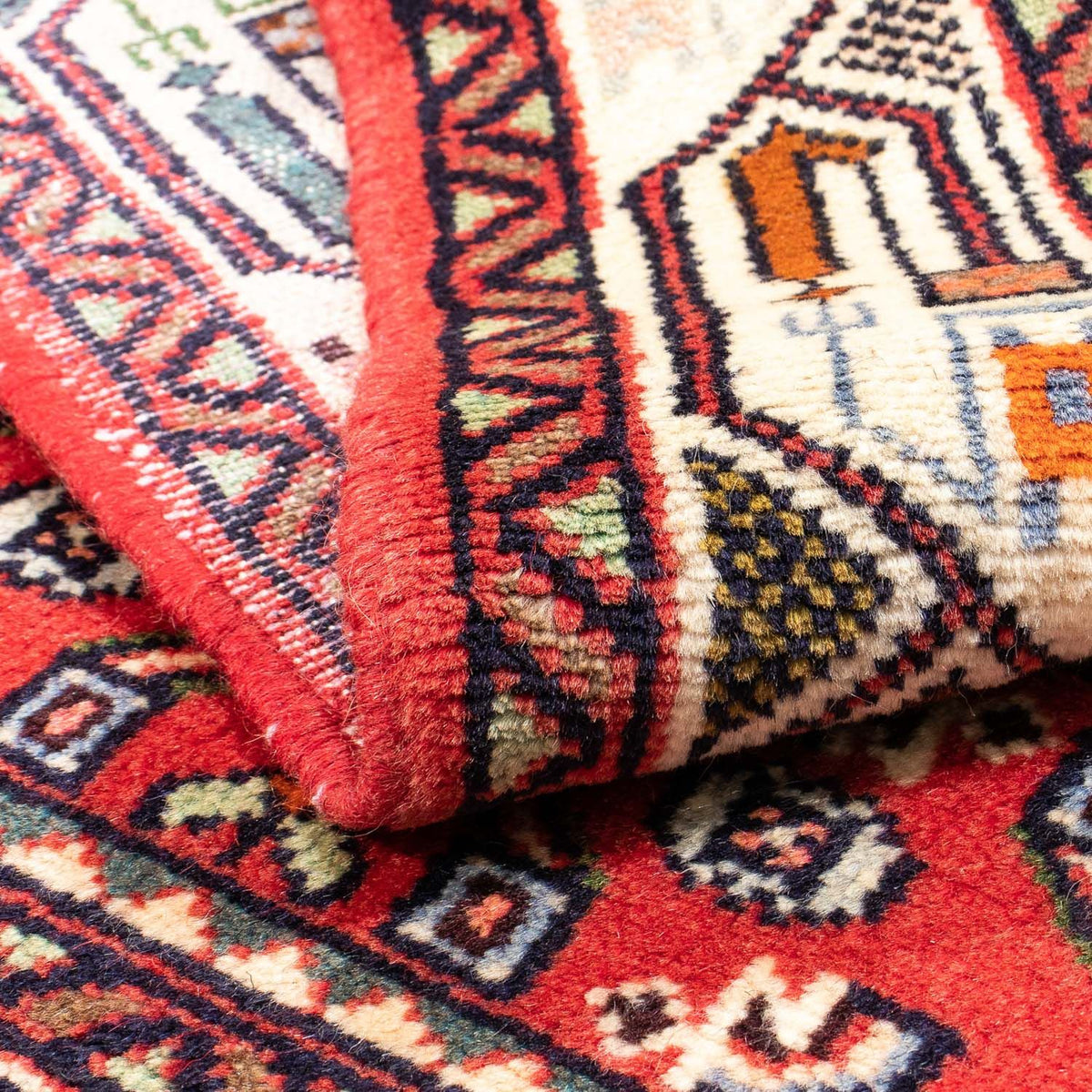 Tapis persan - Nomadic - 148 x 102 cm - rouge