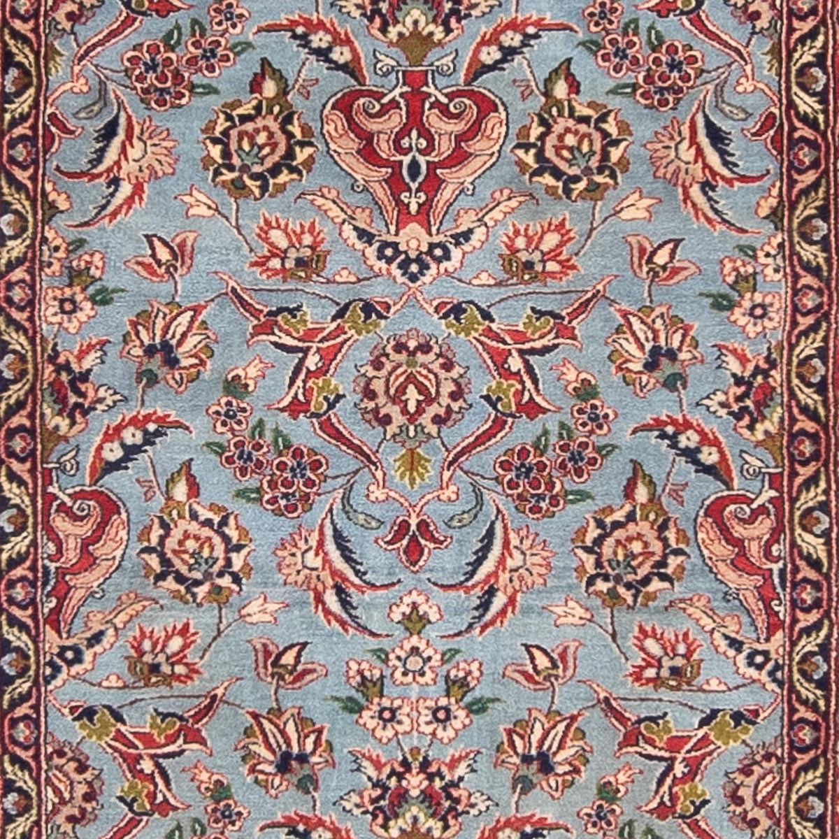 Tapis de couloir Tapis persan - Isfahan - Premium - 415 x 77 cm - multicolore