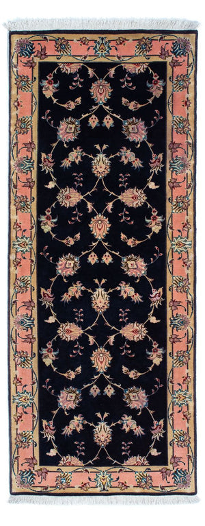 Tapis de couloir Tapis persan - Tabriz - Royal - 200 x 74 cm - bleu foncé