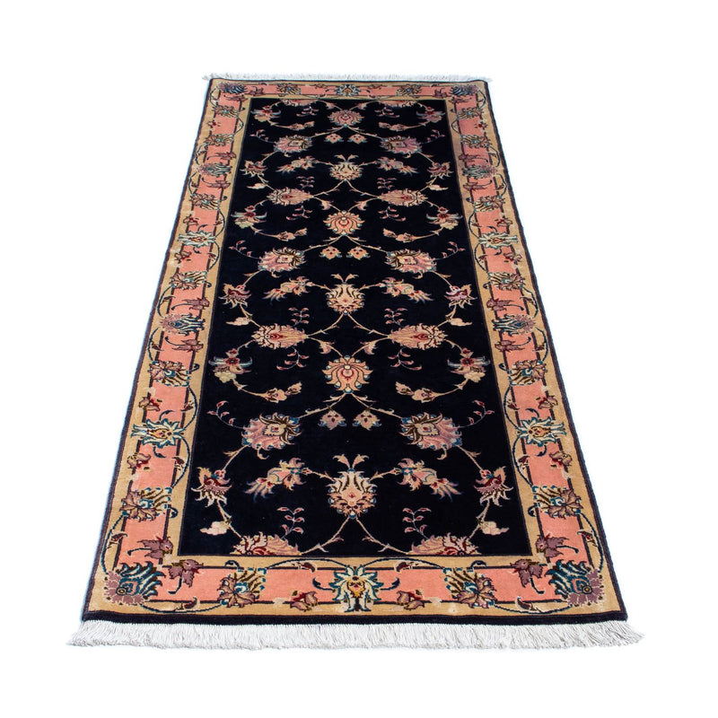 Tapis de couloir Tapis persan - Tabriz - Royal - 200 x 74 cm - bleu foncé