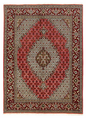 Tapis persan - Tabriz - 198 x 148 cm - rouge foncé