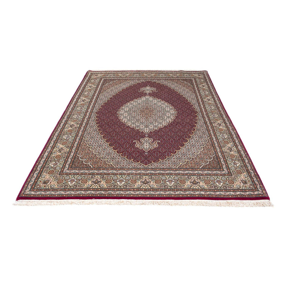 Tapis persan - Tabriz - 208 x 150 cm - rouge foncé
