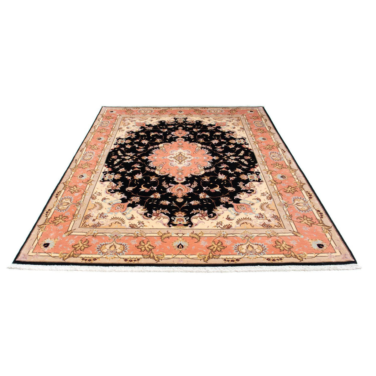 Tapis persan - Tabriz - Royal - 238 x 170 cm - bleu foncé