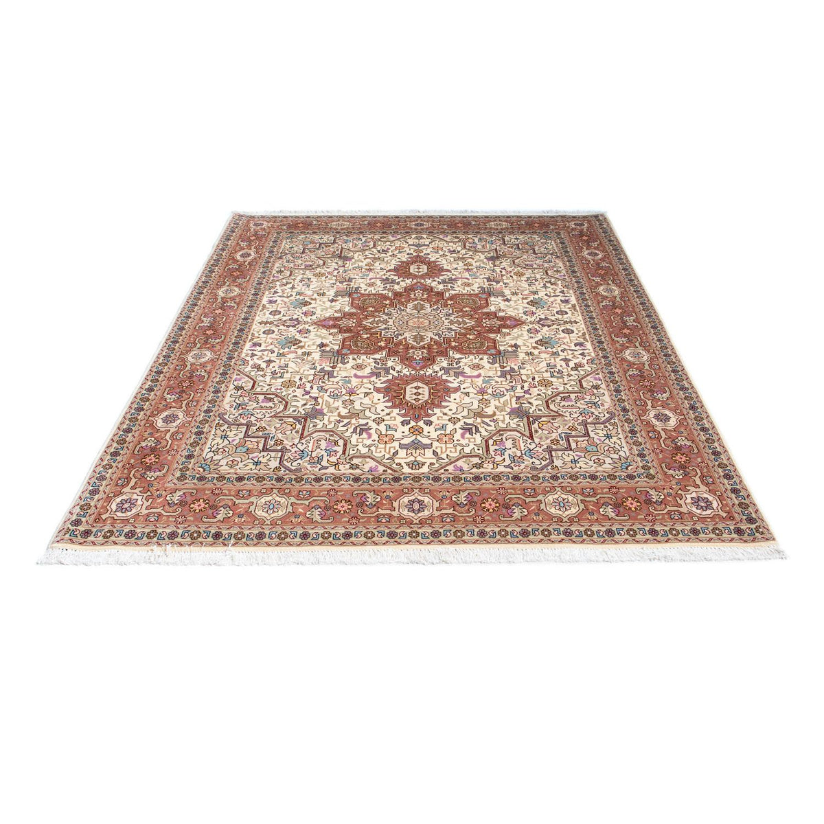 Tapis persan - Tabriz - Royal - 205 x 150 cm - beige