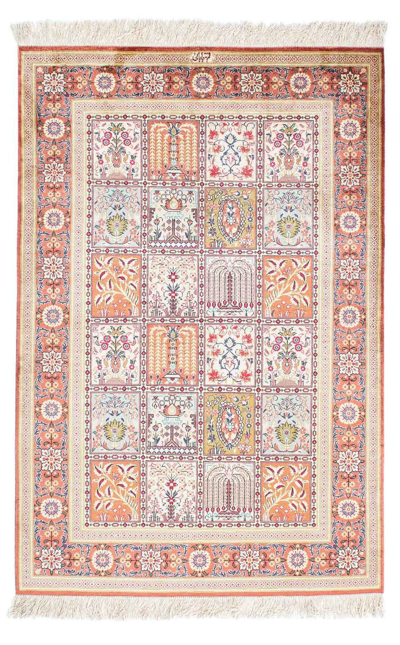 Tapis persan - Ghom - 150 x 100 cm - multicolore