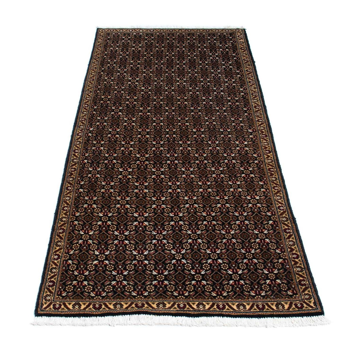 Tapis de couloir Tapis persan - Tabriz - 204 x 74 cm - bleu foncé