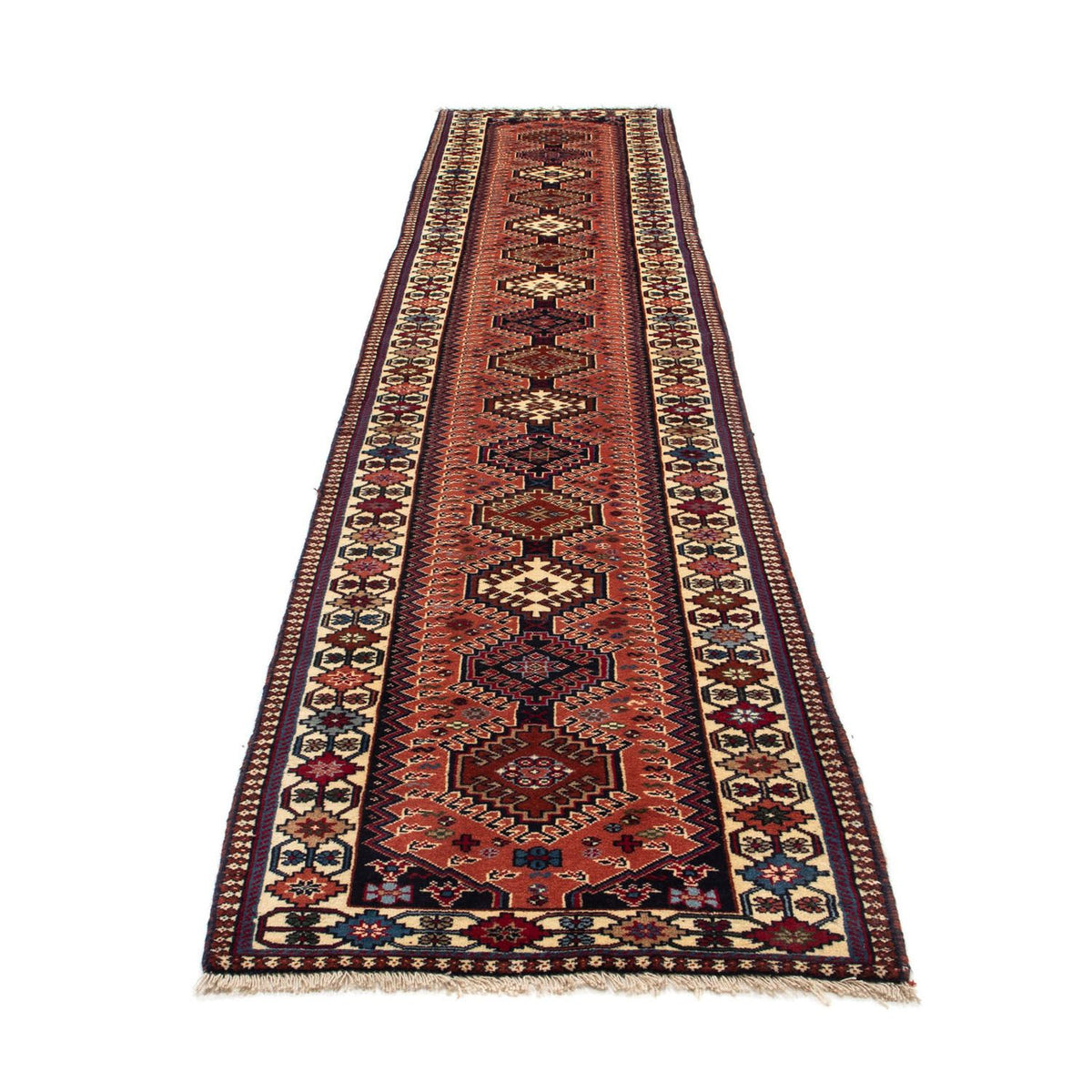Tapis de couloir Tapis persan - Nomadic - 380 x 75 cm - rouge clair