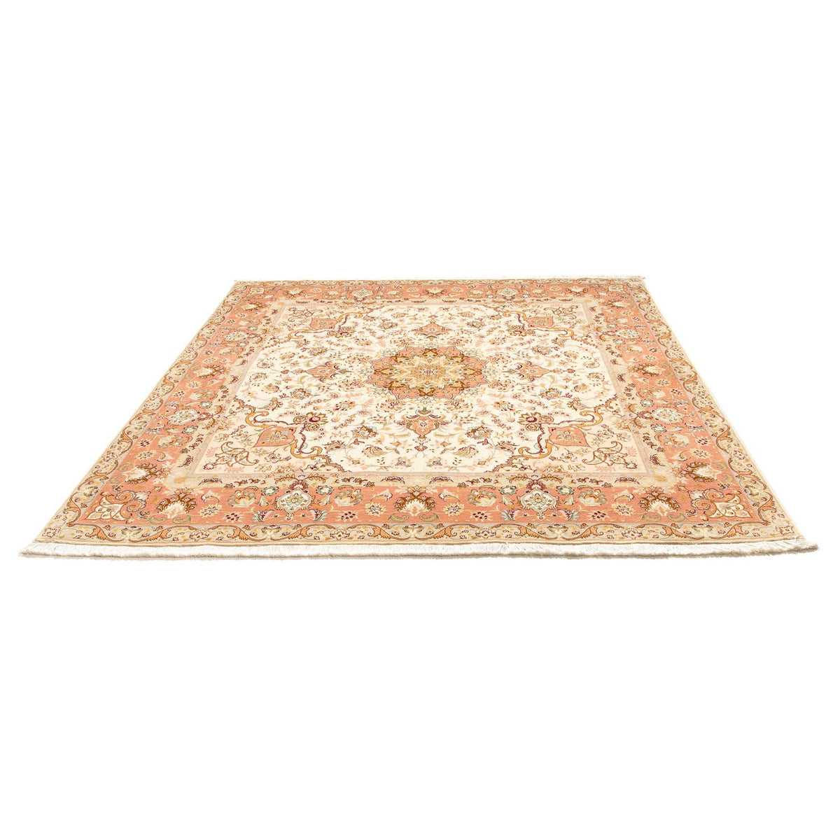 Tapis persan - Tabriz - Royal carré - 212 x 205 cm - beige