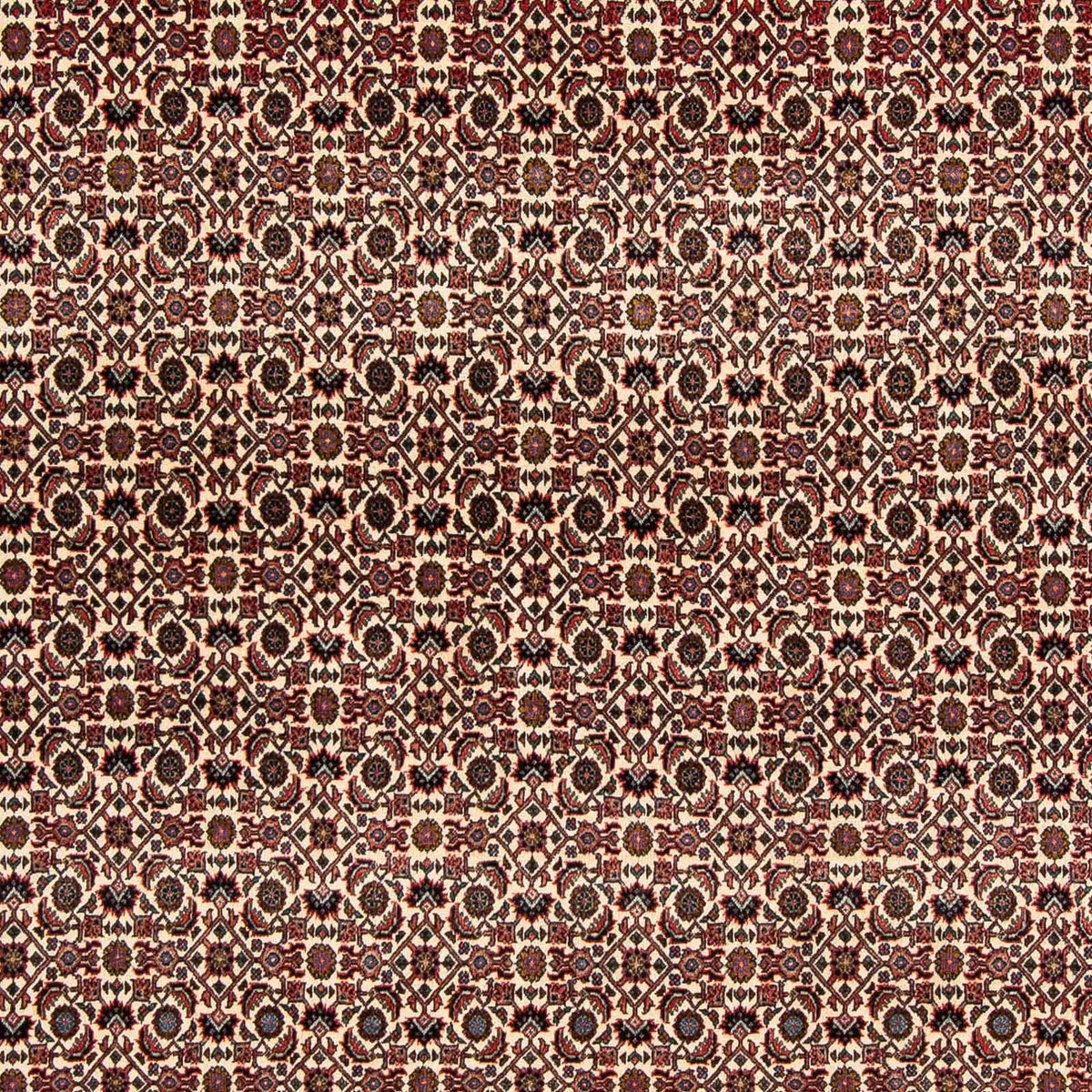 Tapis persan - Bidjar carré  - 204 x 201 cm - rouge foncé
