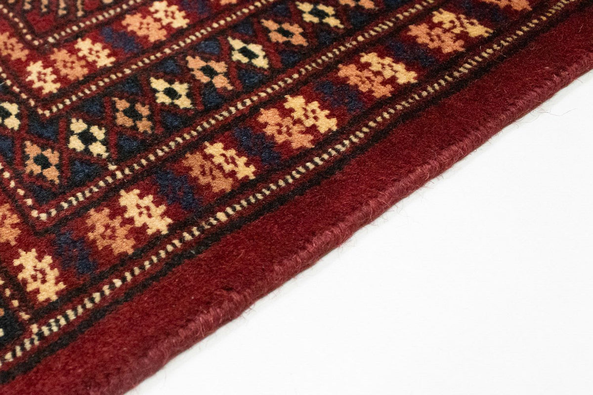 Tapis afghan - Boukhara carré - 205 x 205 cm - rouge