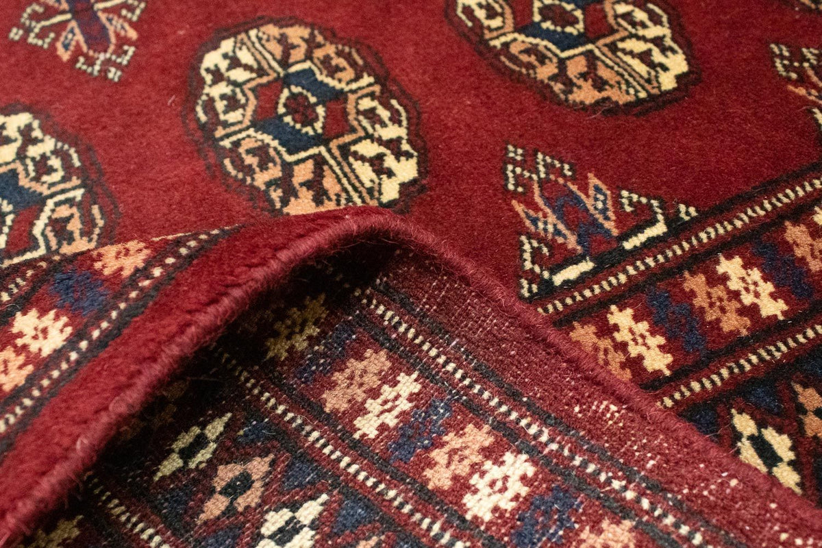 Tapis afghan - Boukhara carré - 205 x 205 cm - rouge