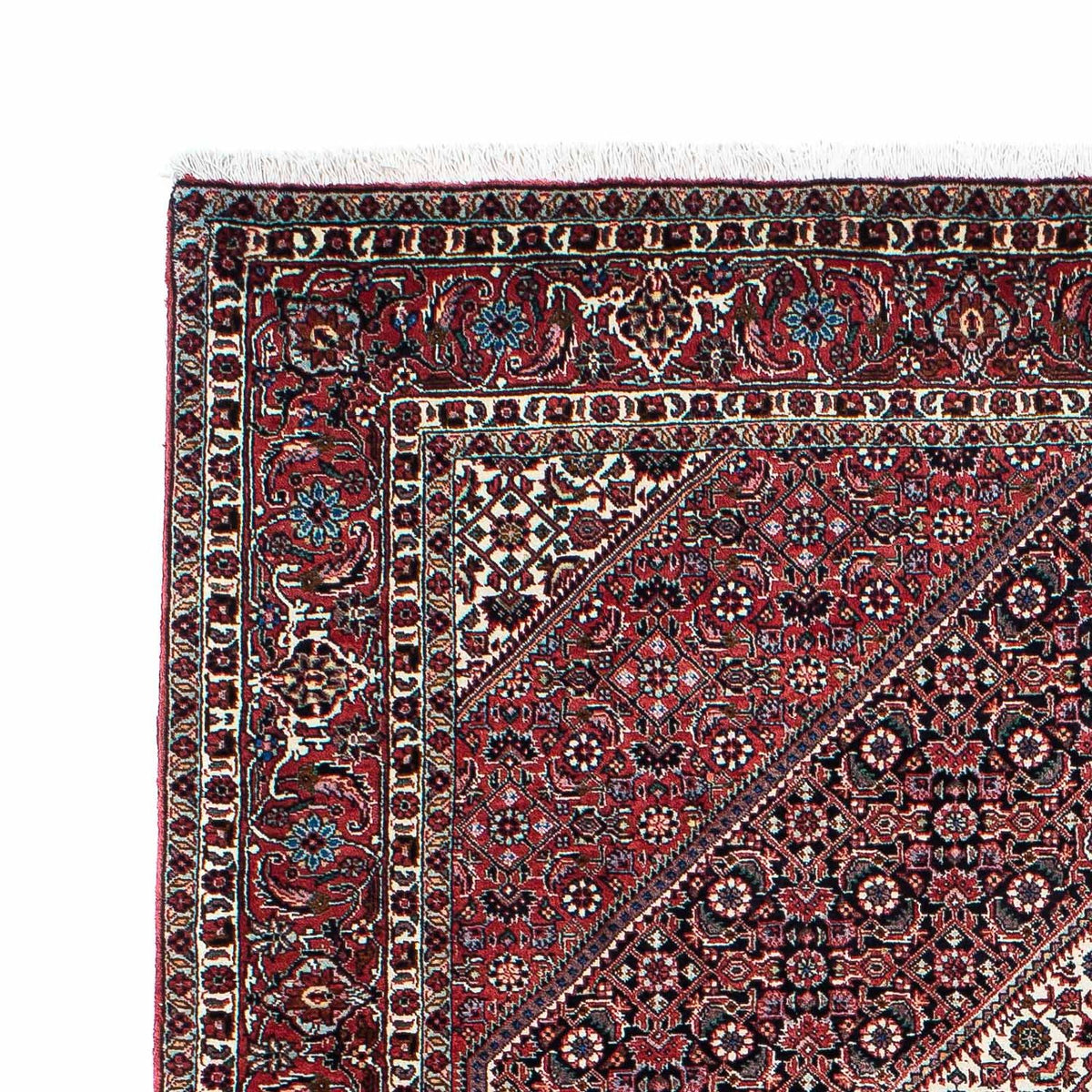 Tapis persan - Bidjar - 211 x 132 cm - rouge clair