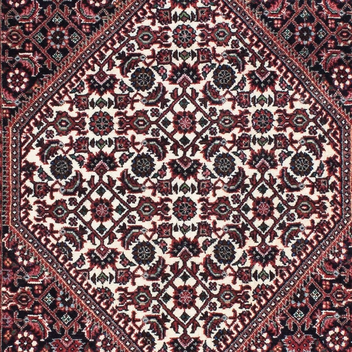 Tapis de couloir Tapis persan - Bidjar - 196 x 75 cm - bleu foncé